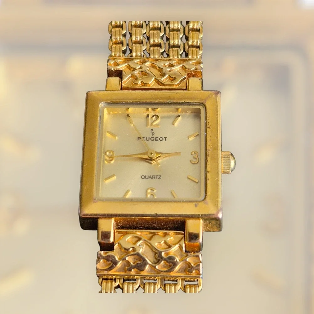 Peugeot‎ Women Gold Tone 5 Chain Bracelet Watch – Boho Retro Y2K Whimsy Classic